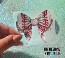 Load image into Gallery viewer, Baseball or Softball Bow DTF Transfer