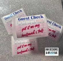 Load image into Gallery viewer, Husband’s Tab Check DTF Transfer