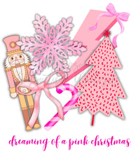 Load image into Gallery viewer, Pink Christmas DTF Transfer