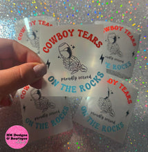 Load image into Gallery viewer, Cowboy Tears DTF Transfer