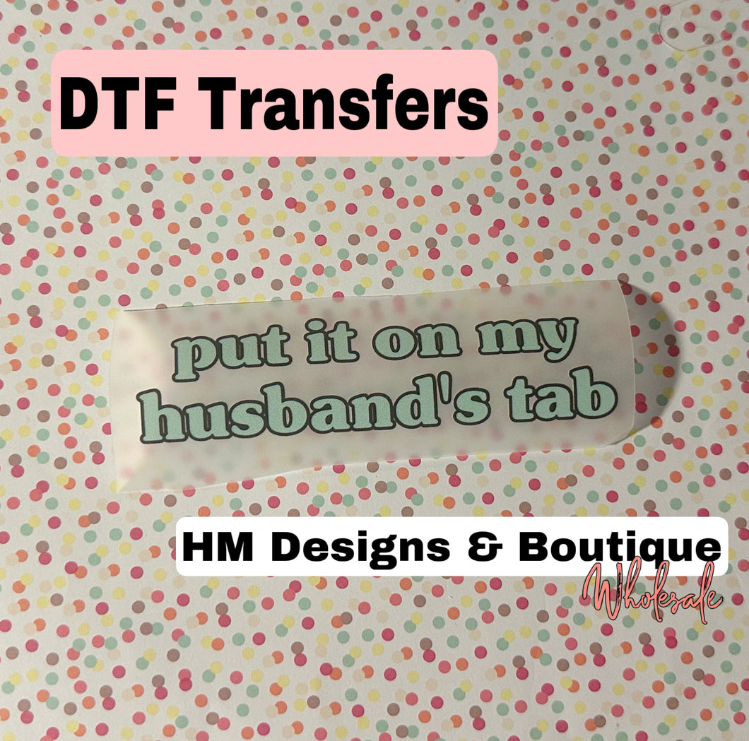 Husband’s Tab DTF Transfer