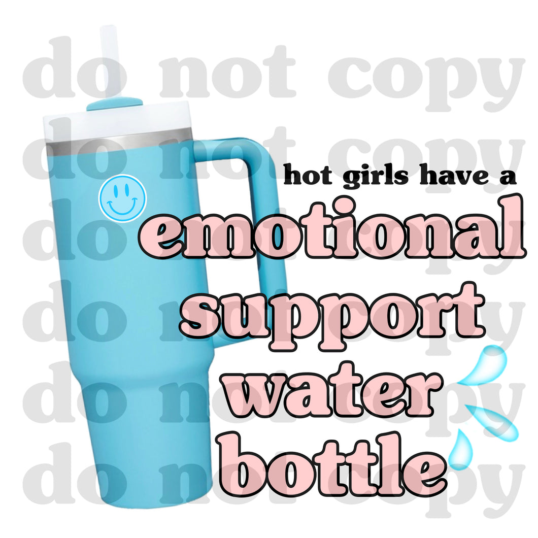 Emotional Support Water Bottle Digital Print