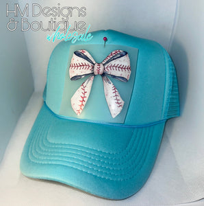 Distressed Baseball Bow DTF Transfer