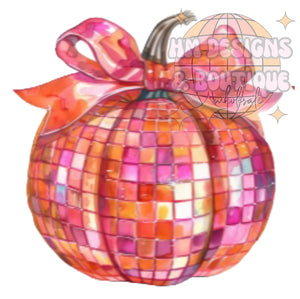 Disco Pumpkin DTF Transfer