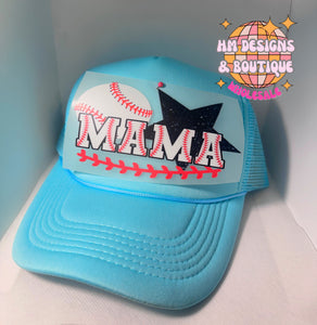 Baseball Mama Full Hat DTF Transfer