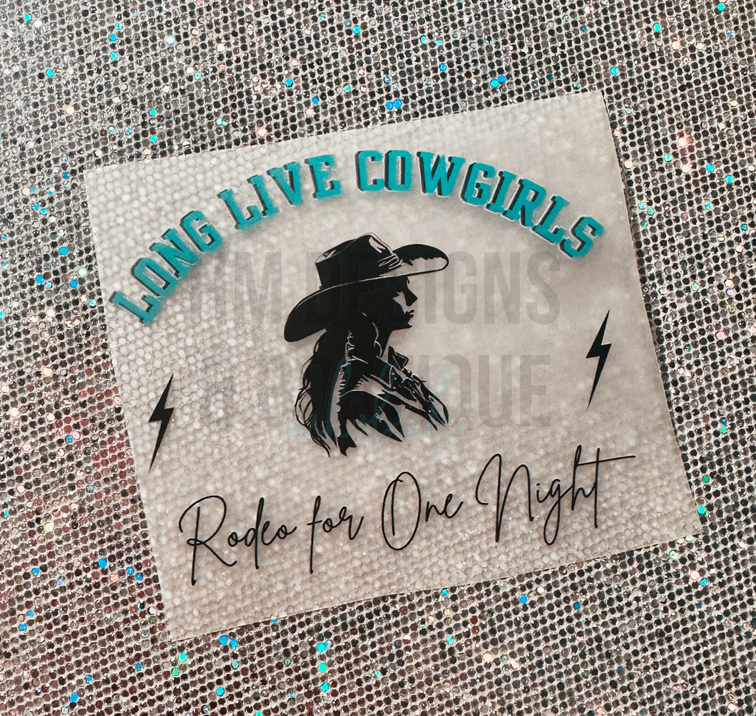 Long Live Cowgirls - Rodeo DTF Transfer