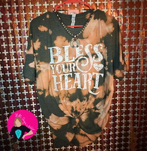 Bless Your Heart Bleached Tee