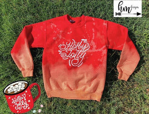 Holly Jolly Distressed Pullover