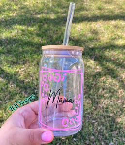 Girl Mama Glass Cup