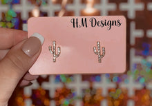 Load image into Gallery viewer, Rhinestone Cactus Studs
